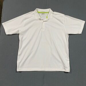 ZORREL Men's White Technicore Performance Polo Shirt Size 3XL Short Sleeve